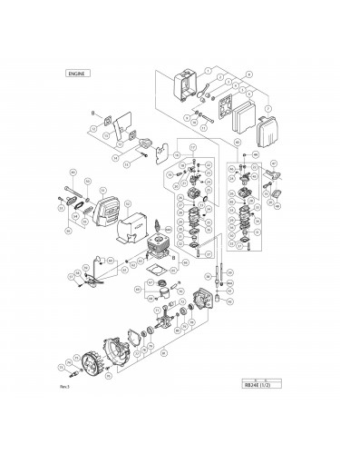 Vue éclatée Hitachi Hikoki RB24E #01