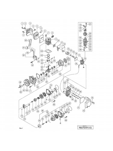Vue éclatée Hitachi Hikoki RB27EAP #01