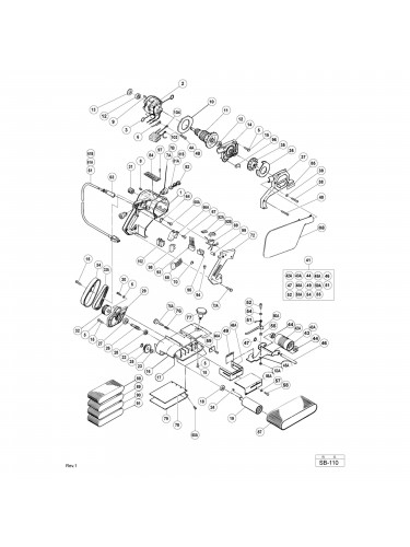 Vue éclatée Hitachi Hikoki SB110 #01