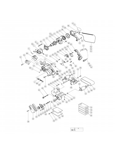 Vue éclatée Hitachi Hikoki SB75 #01
