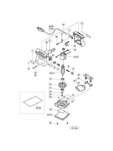 Vue éclatée Hitachi Hikoki SV12SA #01