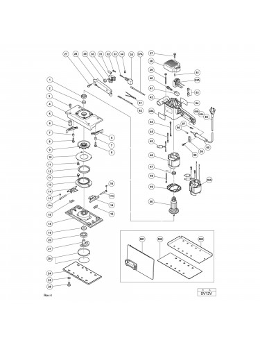 Vue éclatée Hitachi Hikoki SV12V #01