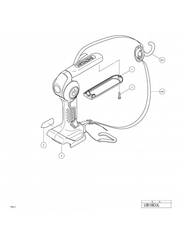 Vue éclatée Hitachi Hikoki UB18DJL #01