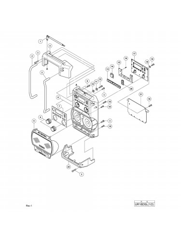 Vue éclatée Hitachi Hikoki UR18DSL #01