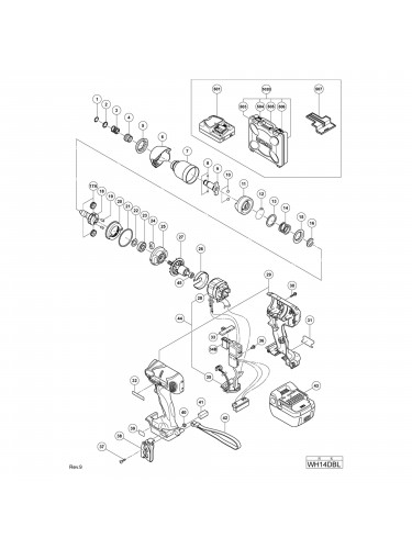 Vue éclatée Hitachi Hikoki WH14DBL #01
