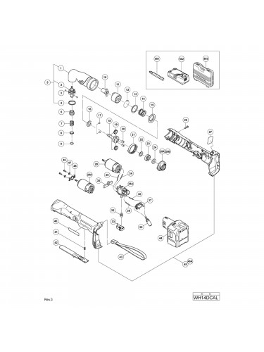 Vue éclatée Hitachi Hikoki WH14DCAL #01