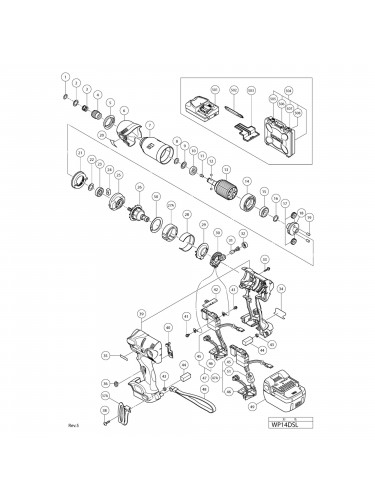 Vue éclatée Hitachi Hikoki WP14DSL #01