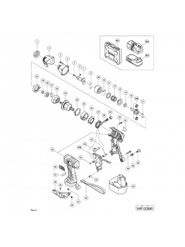 Vue éclatée Hitachi Hikoki WR12DMR #01