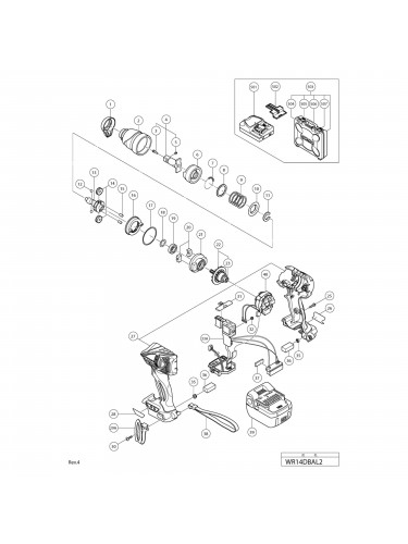 Vue éclatée Hitachi Hikoki WR14DBAL2 #01