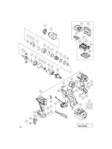 Vue éclatée Hitachi Hikoki WR14DBDL #01