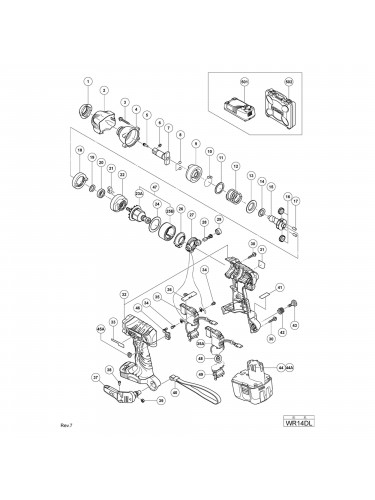 Vue éclatée Hitachi Hikoki WR14DL #01