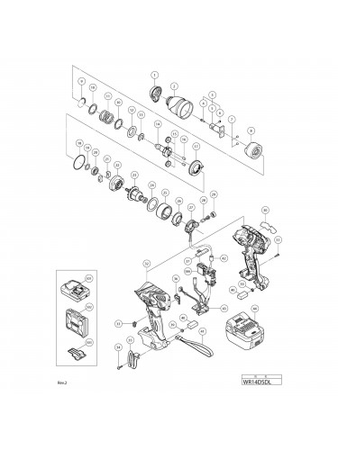 Vue éclatée Hitachi Hikoki WR14DSDL #01