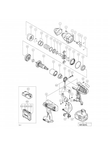 Vue éclatée Hitachi Hikoki WR18DHL #01