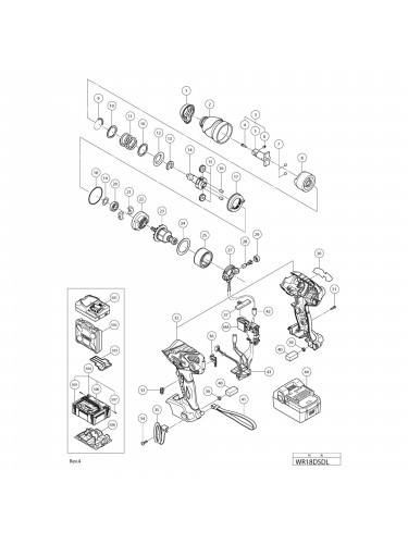 Vue éclatée Hitachi Hikoki WR18DSDL #01