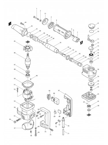 Vue éclatée Makita HK1810#01