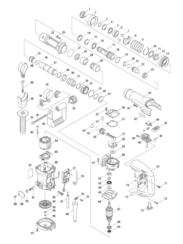 PIECES DETACHEES MAKITA HM0860C
