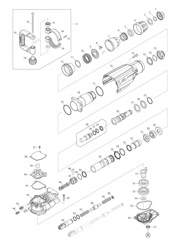 Vue éclatée Makita HM002G#01