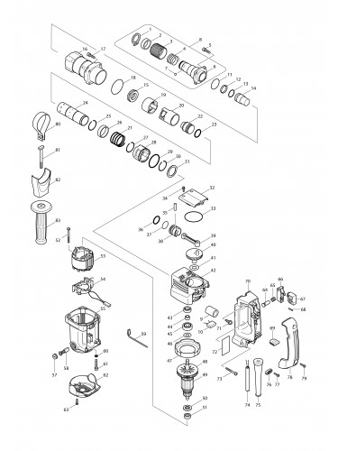 Vue éclatée Makita HM0830T#01