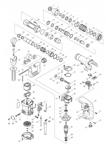 Vue éclatée Makita HM0860C#01