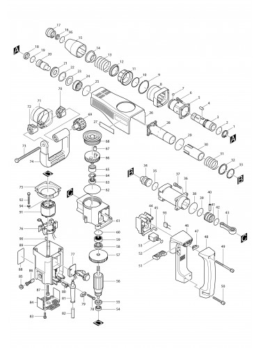 Vue éclatée Makita HM1100C#01