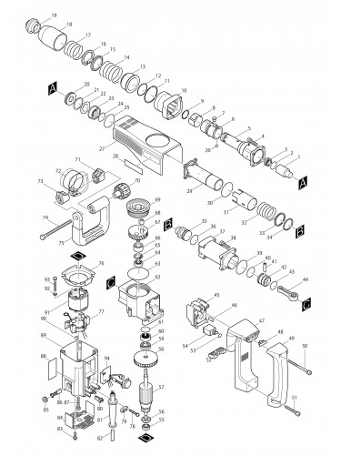 Vue éclatée Makita HM1130C#01
