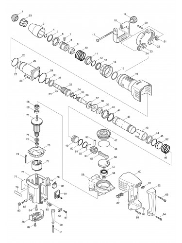 Vue éclatée Makita HM1202C#01