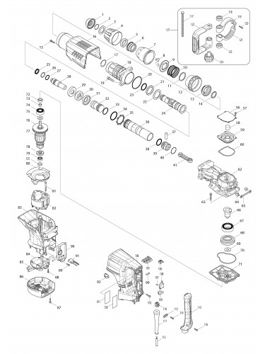 Vue éclatée Makita HM1205C#01