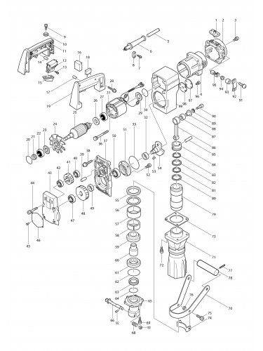 Vue éclatée Makita HM1300#01