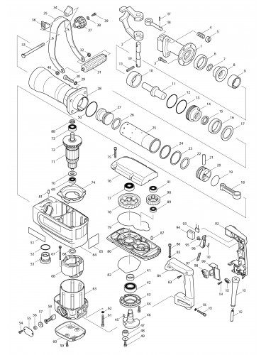 Vue éclatée Makita HM1304B#01