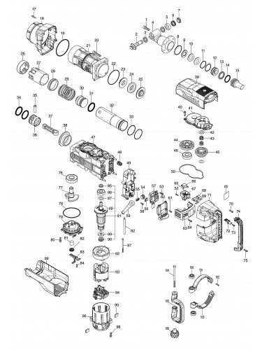 Vue éclatée Makita HM1501#01