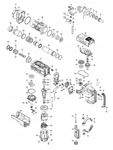 Vue éclatée Makita HM1502#01
