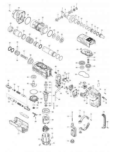 Vue éclatée Makita HM1511#01