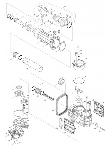 Vue éclatée Makita HM1802#01