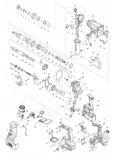 Vue éclatée Makita HR001G#01