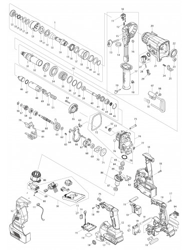 Vue éclatée Makita HR002G#01