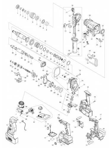 Vue éclatée Makita HR003G#01
