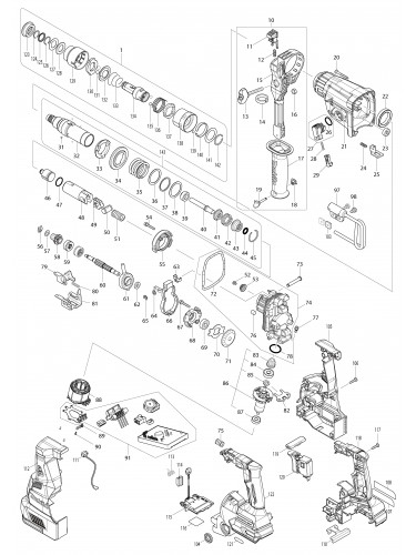 Vue éclatée Makita HR004G#01