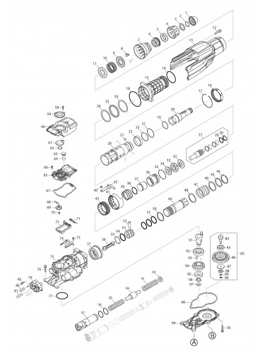 Vue éclatée Makita HR006G#01