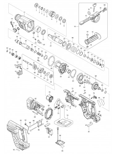 Vue éclatée Makita HR007G#01