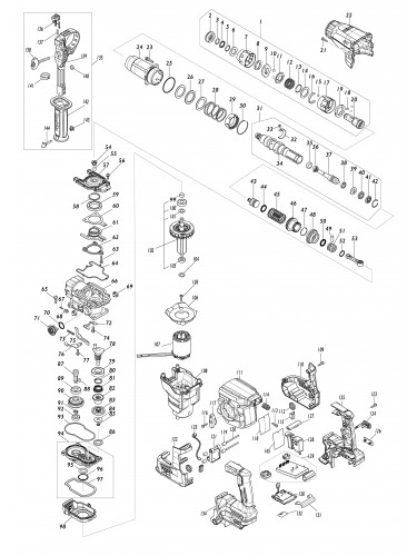 Vue éclatée Makita HR009G#01