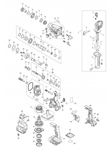 Vue éclatée Makita HR010G#01