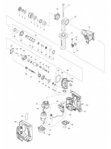 Vue éclatée Makita HR140D#01