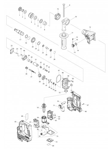 Vue éclatée Makita HR166D#01