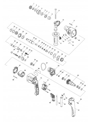 Vue éclatée Makita HR1840#01