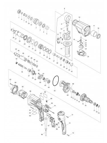 Vue éclatée Makita HR2300#01