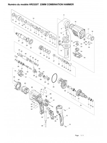 Vue éclatée Makita HR2320T#01