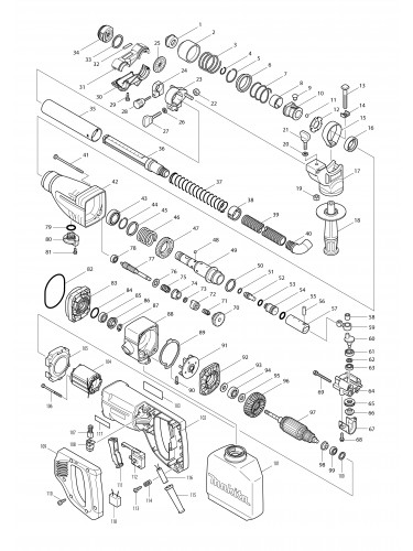 Vue éclatée Makita HR2431#01