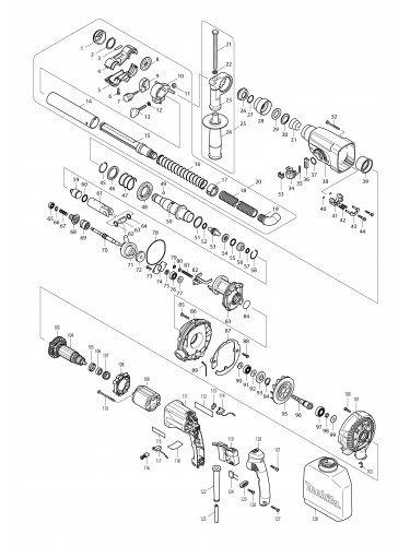 Vue éclatée Makita HR2432#01
