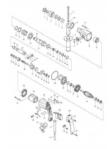 Vue éclatée Makita HR2440F#01