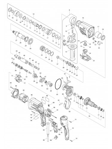 Vue éclatée Makita HR2631FT#01